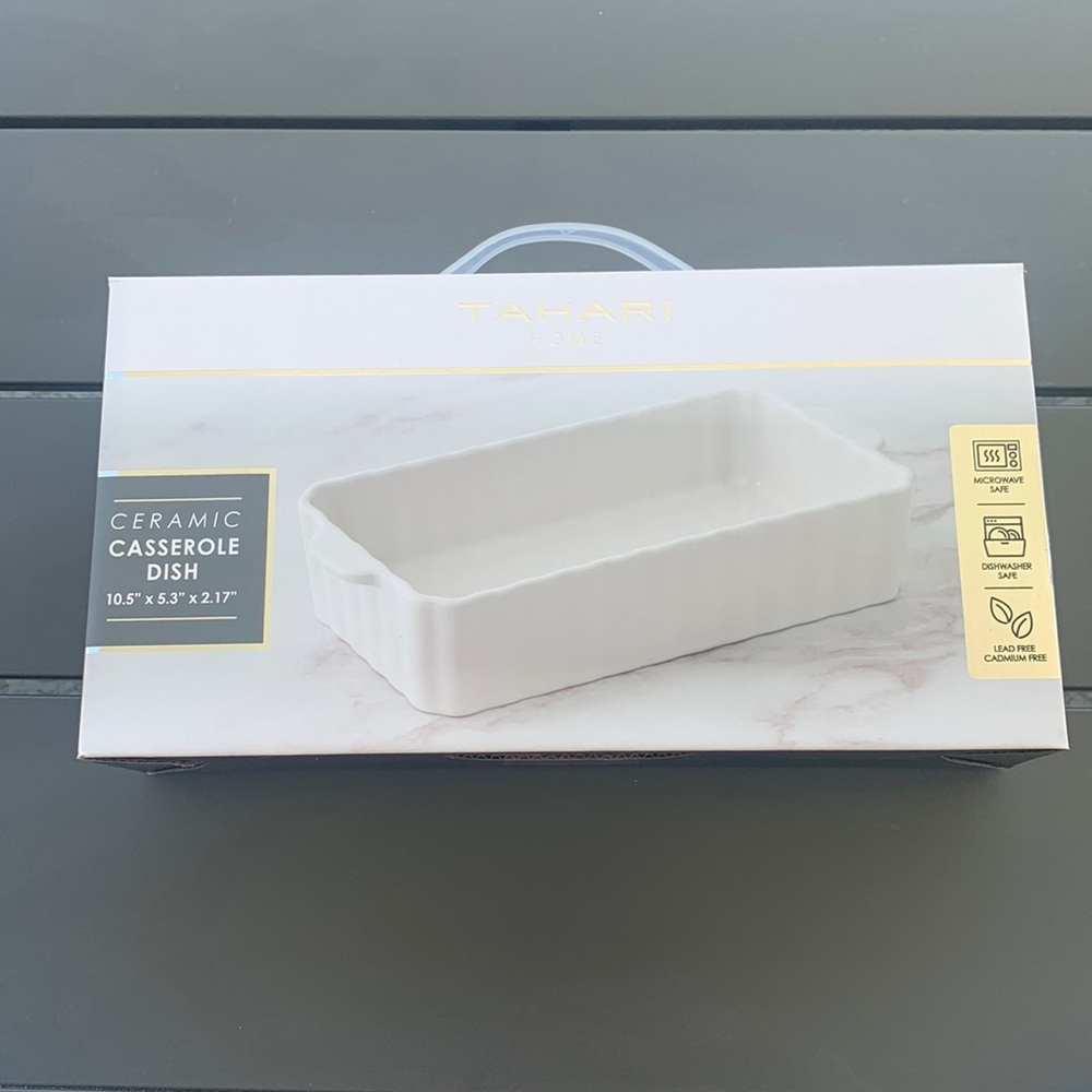 Tahari Home Ceramic Casserole 🥘 Dish